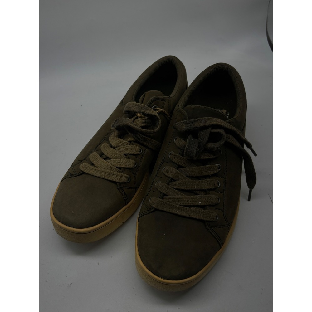 MOZO Finn Mens 12 Olive Green Leather Water Resistant Slip Resistant Shoes